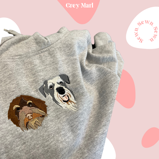 Hoodie |  TWO x Pet Photo | Embroidered | Upload Image