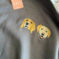 Personalised | Two x Pet Photo | Unisex Embroidered Sweatshirt | Pet Sweatshirt